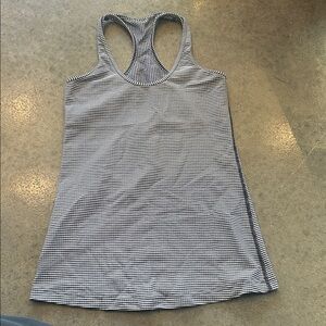 Lululemon Athletica Black and White Striped Tank Top